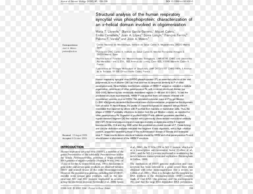 Structural Analysis Of The Human Respiratory Syncytial Lambang Pmr, Page, Text, Electronics, Screen Png