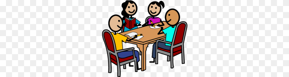Structure Clipart Student Group Work, Table, Dining Table, Furniture, Room Free Transparent Png