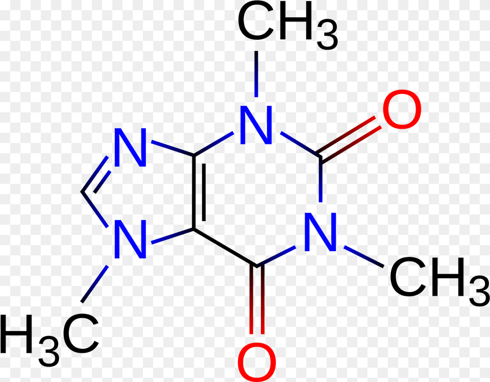 Structure Of Caffeine, Light Free Transparent Png