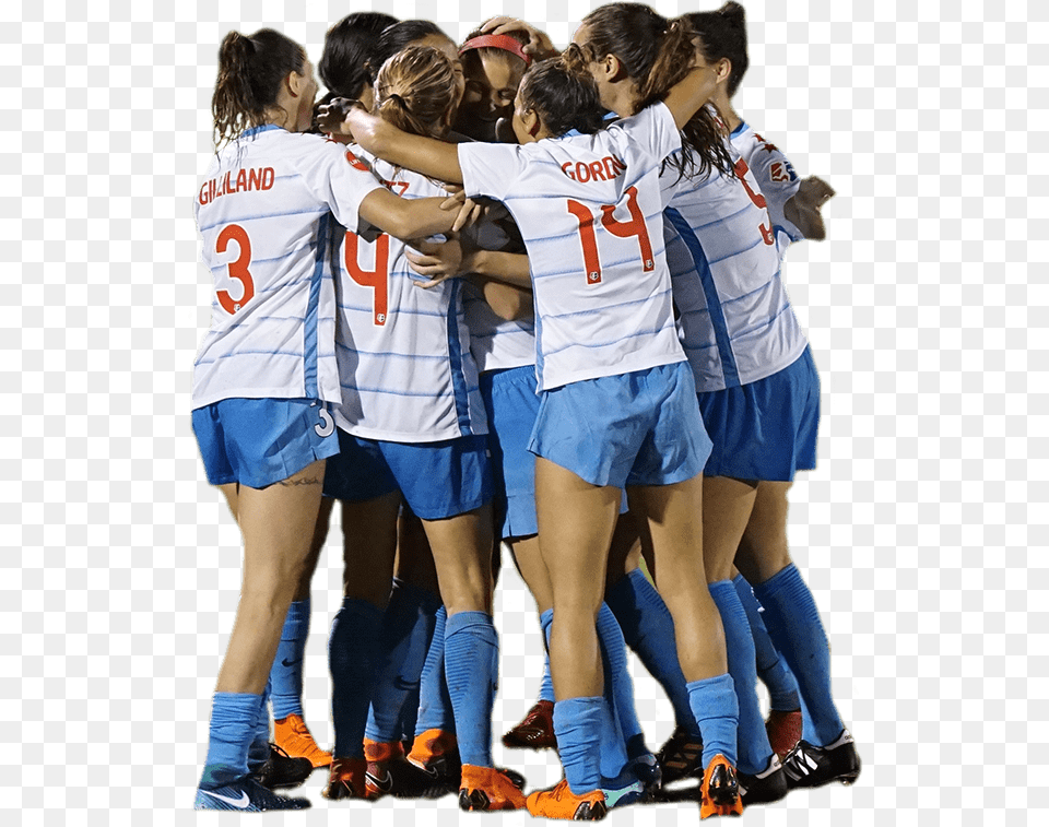 Stryker Girl Soccer Players Huddle, Clothing, Crowd, Shorts, Person Png Image