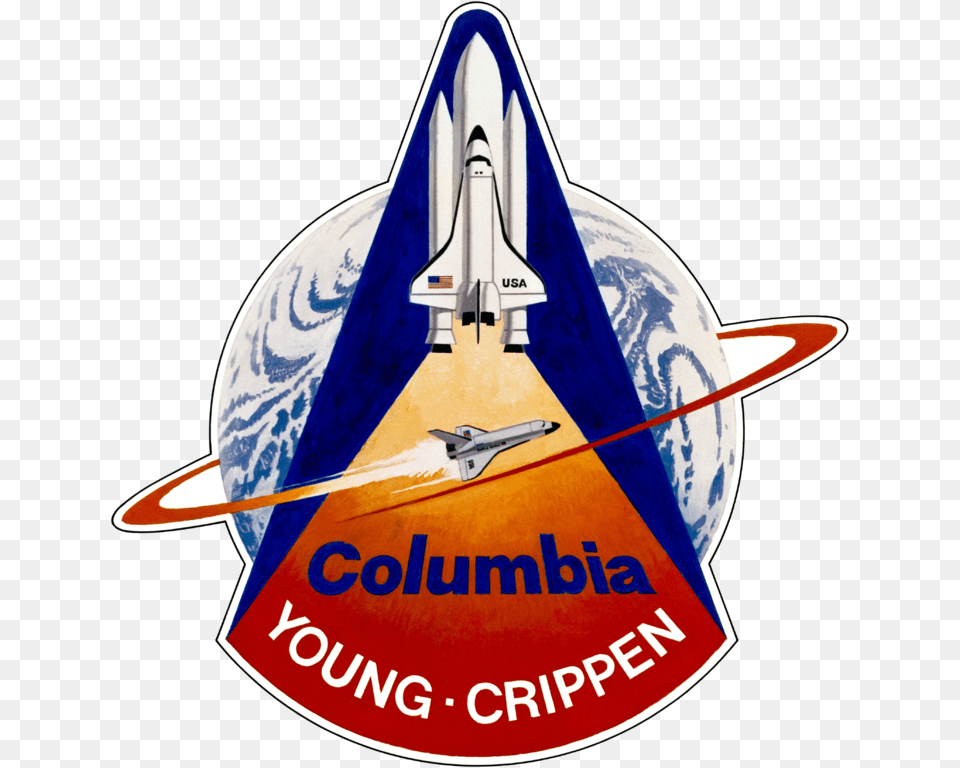 Sts 1 Patch Sts 1 Columbia, Aircraft, Space Shuttle, Spaceship, Transportation Png Image