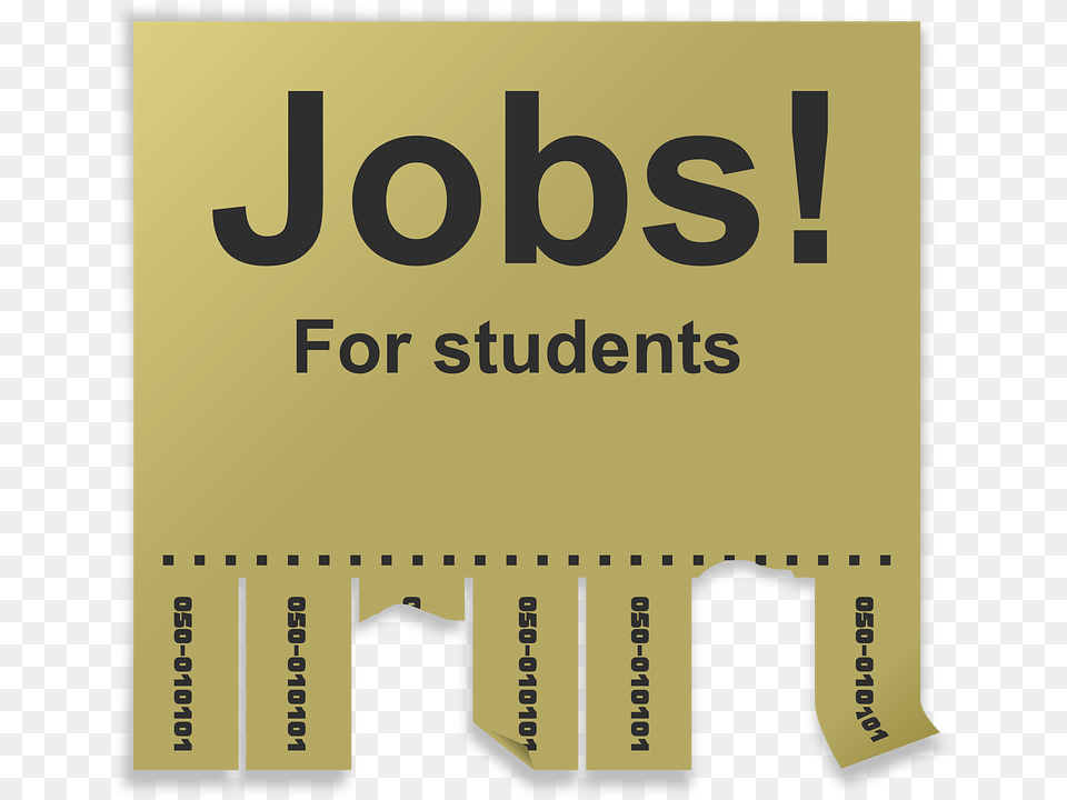 Stub Notice Jobs Search Summer Student Jobs, Paper, Advertisement, Text, Poster Png Image