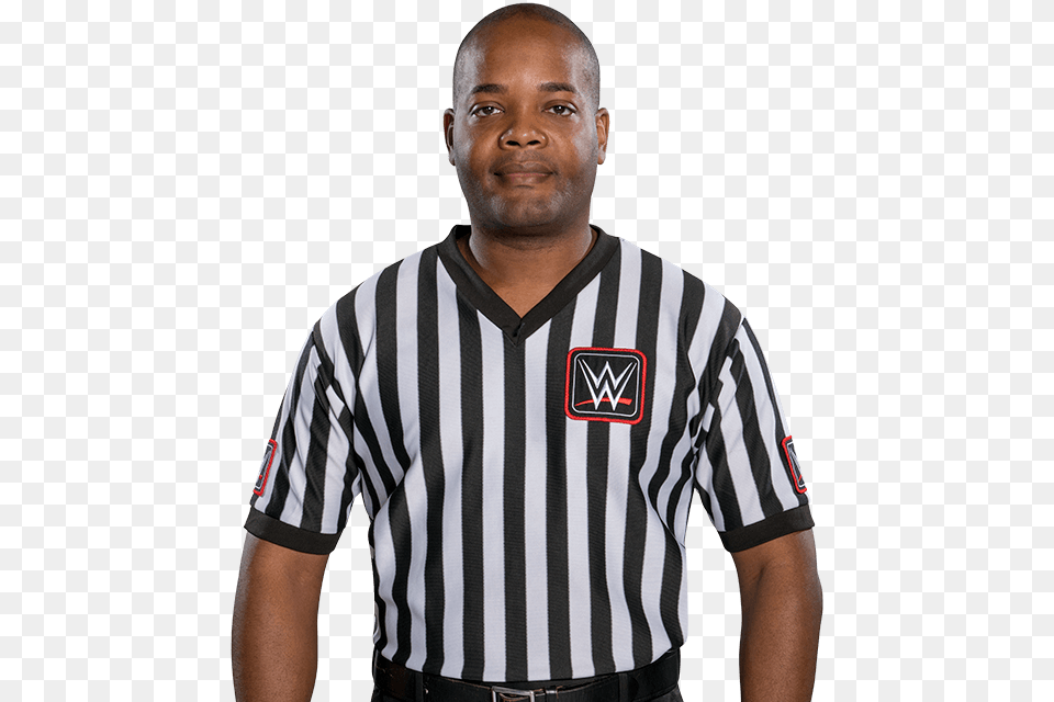 Stub Wwe Referee Shirt, Clothing, Adult, Person, Man Free Png