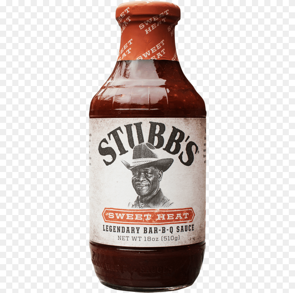Stubbs Bbq Sauce Sweet Heat, Food, Ketchup, Man, Male Free Png