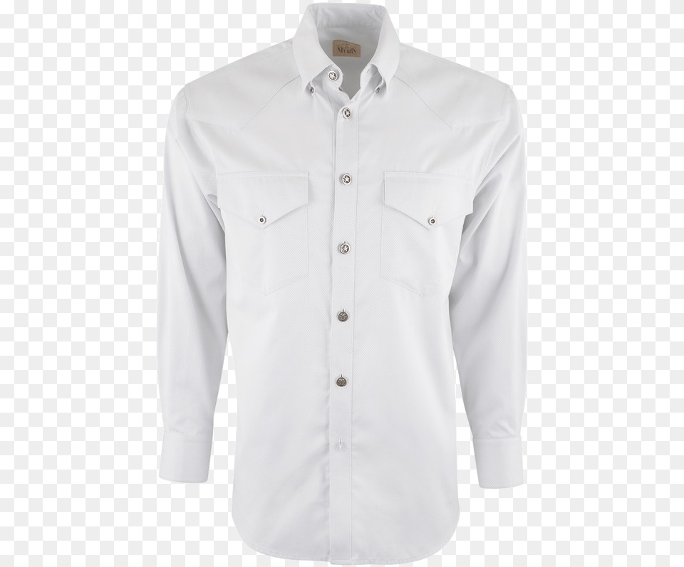Stubbs Grey Dobby Shirt Long Sleeved T Shirt, Clothing, Dress Shirt, Long Sleeve, Sleeve Free Png