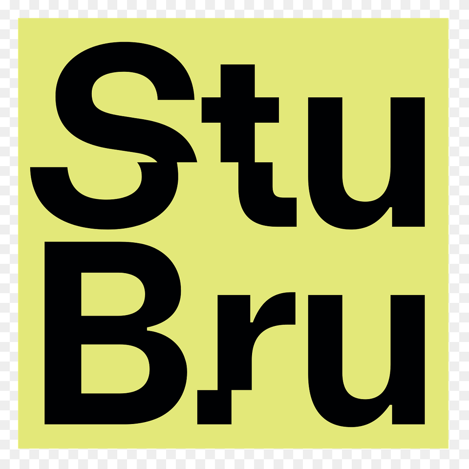 Stubru Radio Yellow Logo, Text, Symbol, Sign, First Aid Free Png