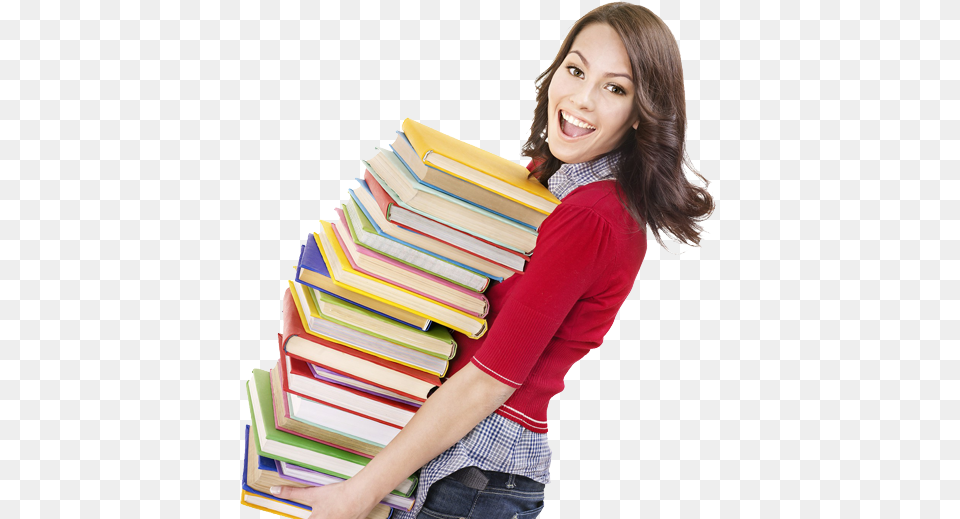 Student, Teen, Female, Girl, Reading Free Png