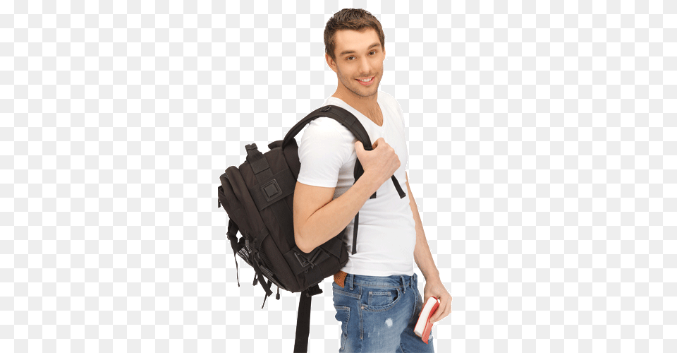 Student, Backpack, Bag, Adult, Male Free Transparent Png