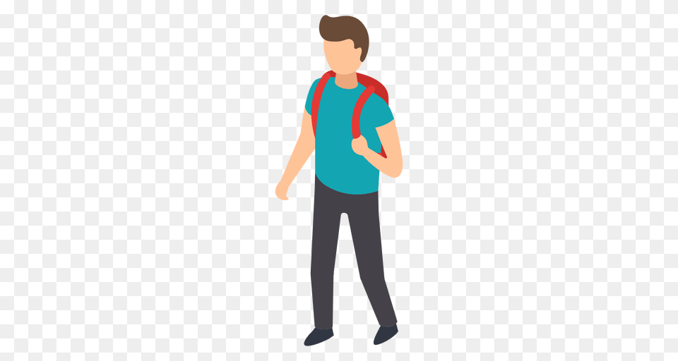 Student Backpack Illustration, Walking, Person, Boy, Child Free Png