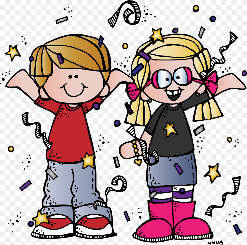 Student Clipart Happy New Year Melonheadz, Book, Comics, Publication, Baby Png Image