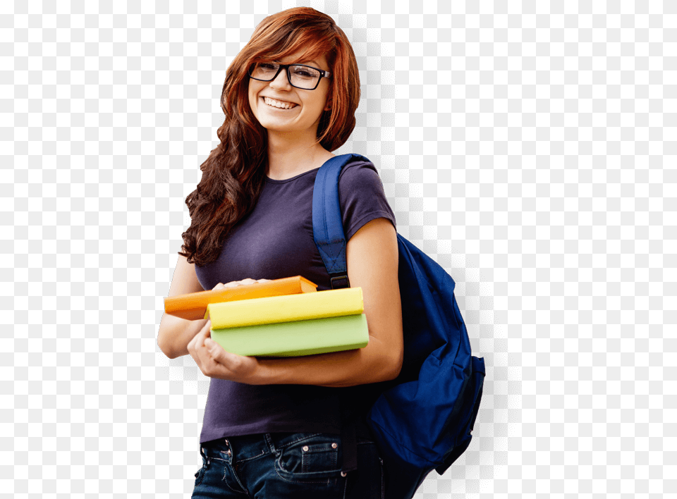 Student College For Girl, Reading, Person, Adult, Woman Free Transparent Png