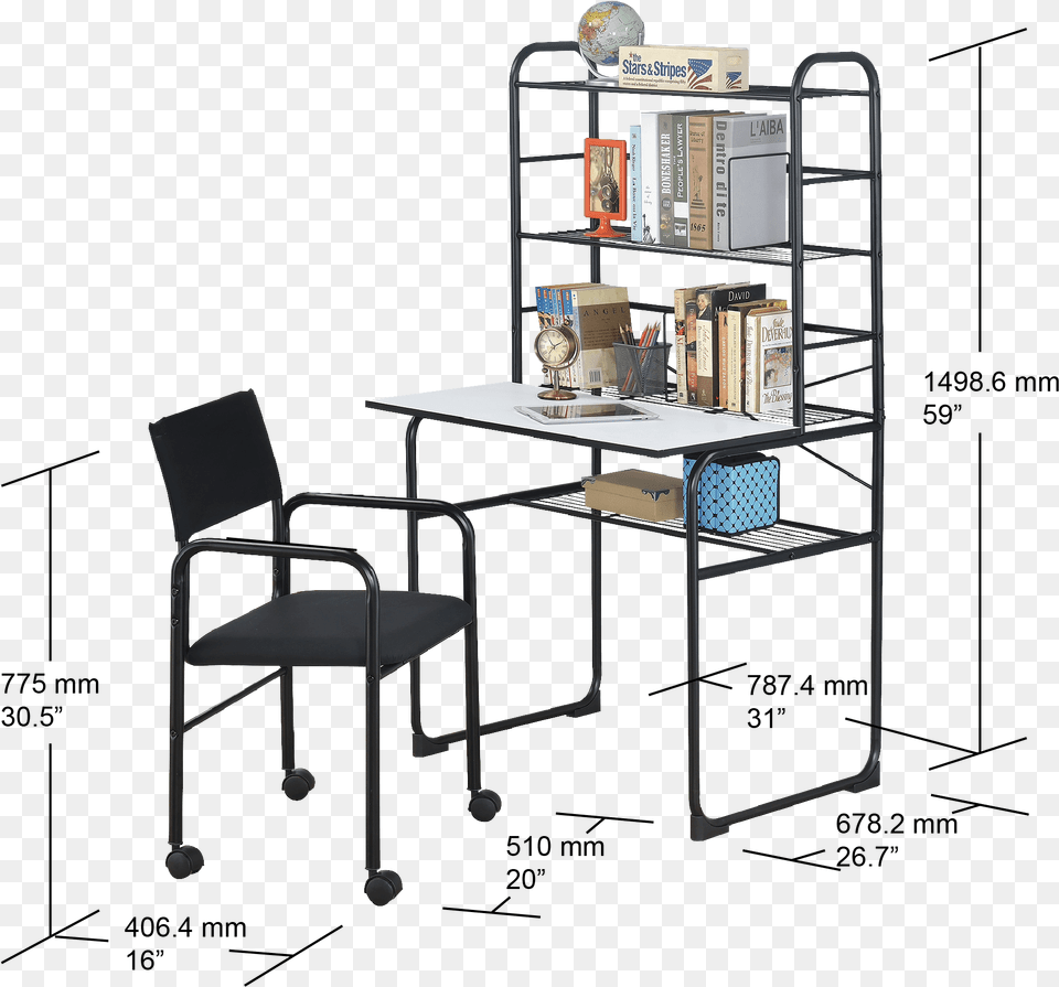 Student Desk And Chair Set Computer Desk, Furniture, Table, Box, Bookcase Free Png Download