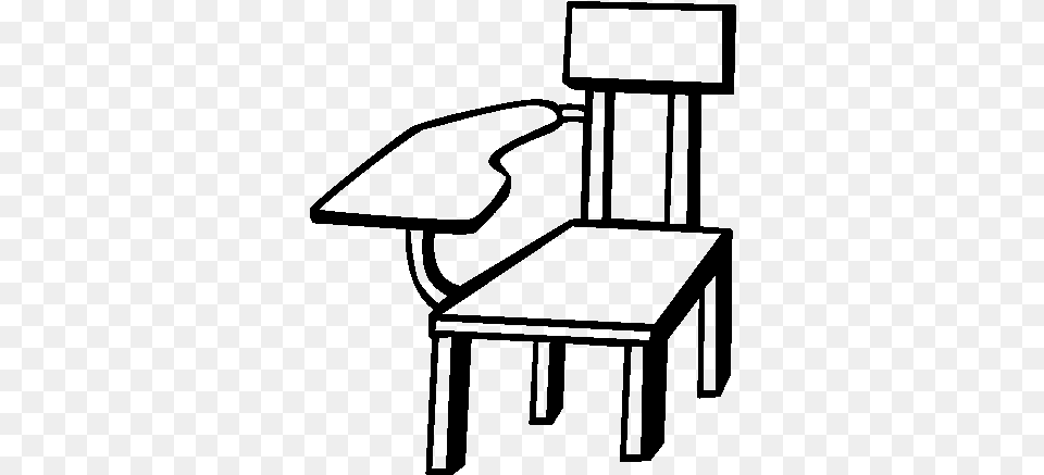 Student Desk Clipart Black And White, Gray Png Image