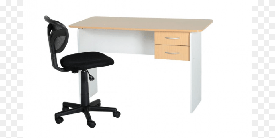 Student Desk Seconique Jenny 2 Drawer Study Desk In Wenge And White, Chair, Furniture, Table, Computer Png