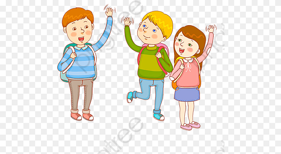 Student Goodbye Clipart Children Leaving School, Baby, Person, Clothing, Pants Free Transparent Png