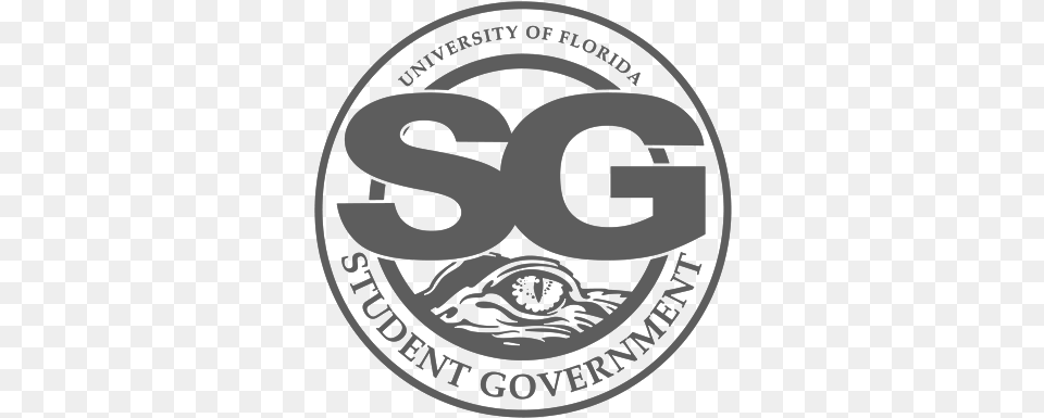 Student Government Uf Logo White, Emblem, Symbol, Person, Face Free Transparent Png