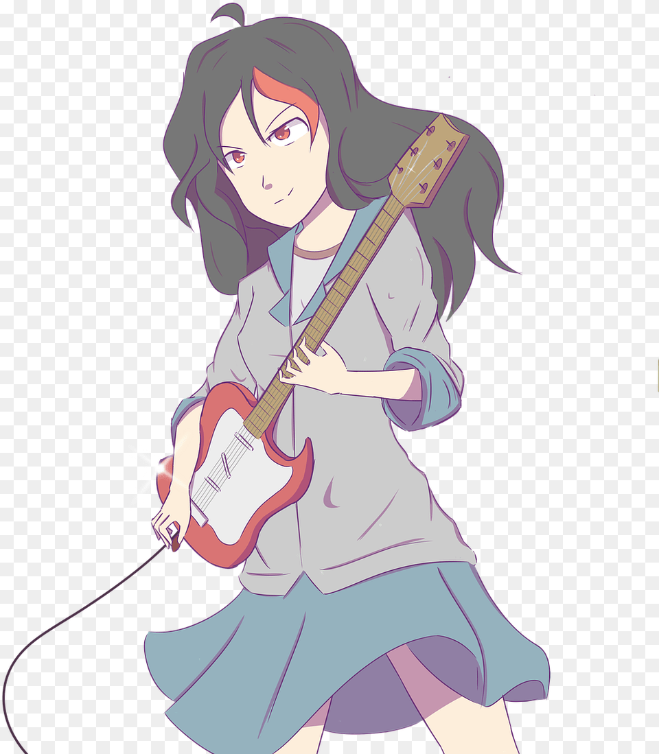 Student Guitar Music Instrument Girly, Book, Comics, Publication, Person Free Transparent Png