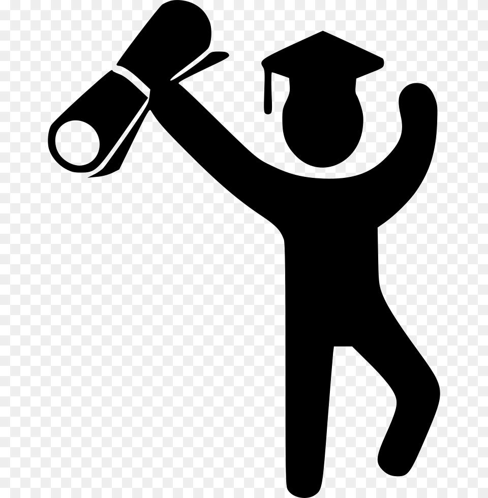 Student Holding Degree Portable Network Graphics, People, Person, Stencil, Graduation Free Png Download
