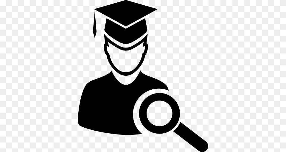 Student Icon, Graduation, People, Person, Stencil Free Transparent Png