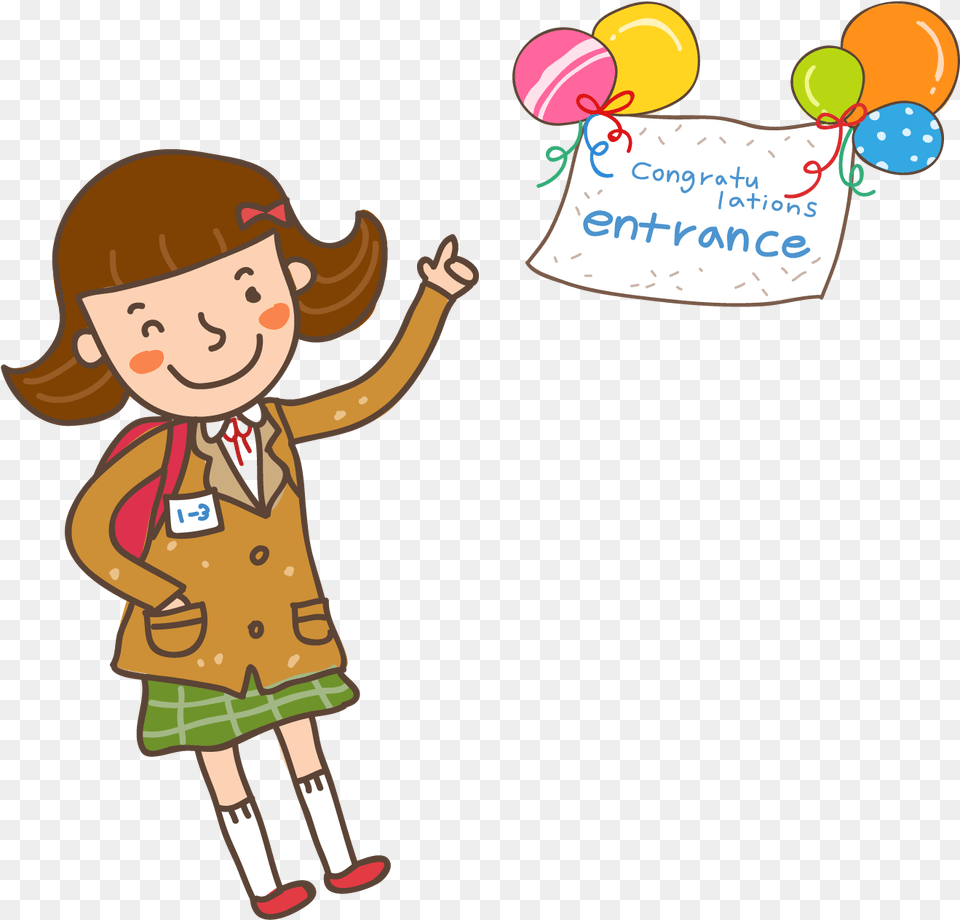 Student Illustration Characters Illustration, Balloon, Baby, Person, People Free Png Download