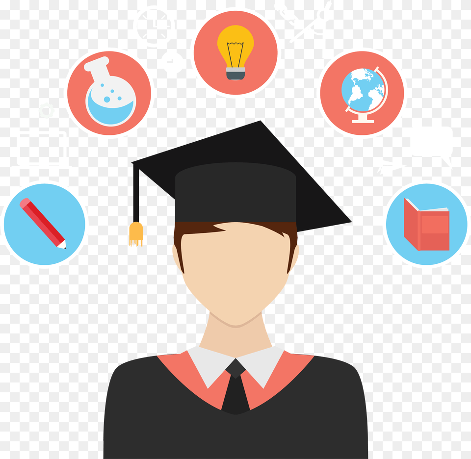 Student Learning Education College Student Vector, Graduation, People, Person, Face Free Png
