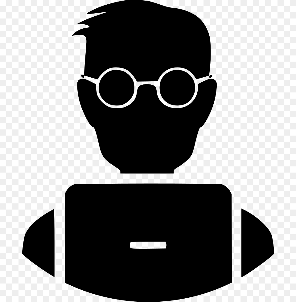Student Nerd Laptop Nerd Icon, Accessories, Stencil, Glasses, Adult Png Image