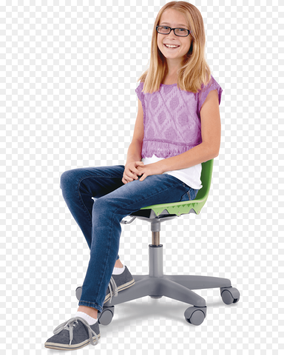 Student On Chair, Pants, Person, Shoe, Footwear Free Png Download