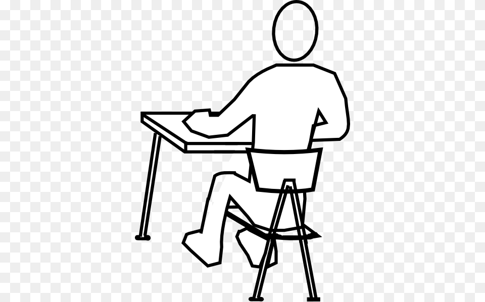 Student Paying Attention Clip Art Pay Attention In Class Clipart, Furniture, Table, Desk, Device Free Transparent Png