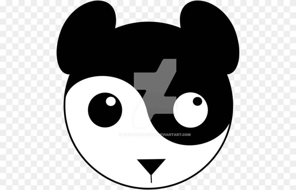 Student Project Yin And Yang Panda, Stencil, Symbol, Text Free Transparent Png
