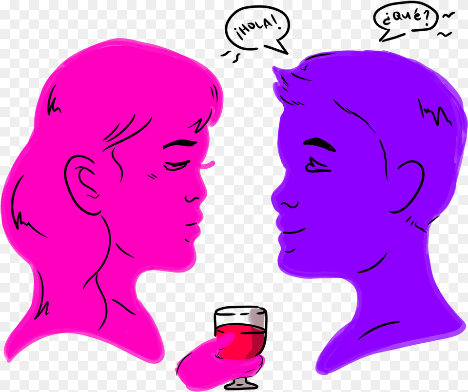 Student Share Tales Of Their First Date Failsclass Illustration, Head, Person, Purple, Adult Png Image