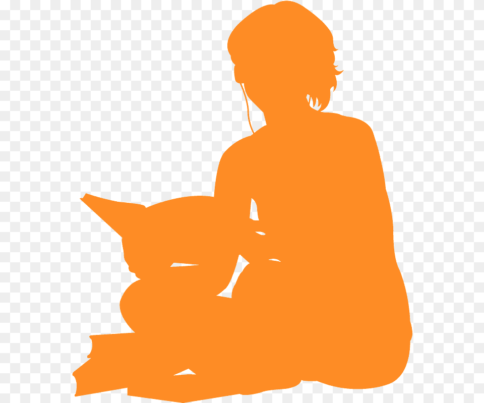 Student Silhouette Students Silhouette Vector Orange, Person, Monk, Head Free Transparent Png