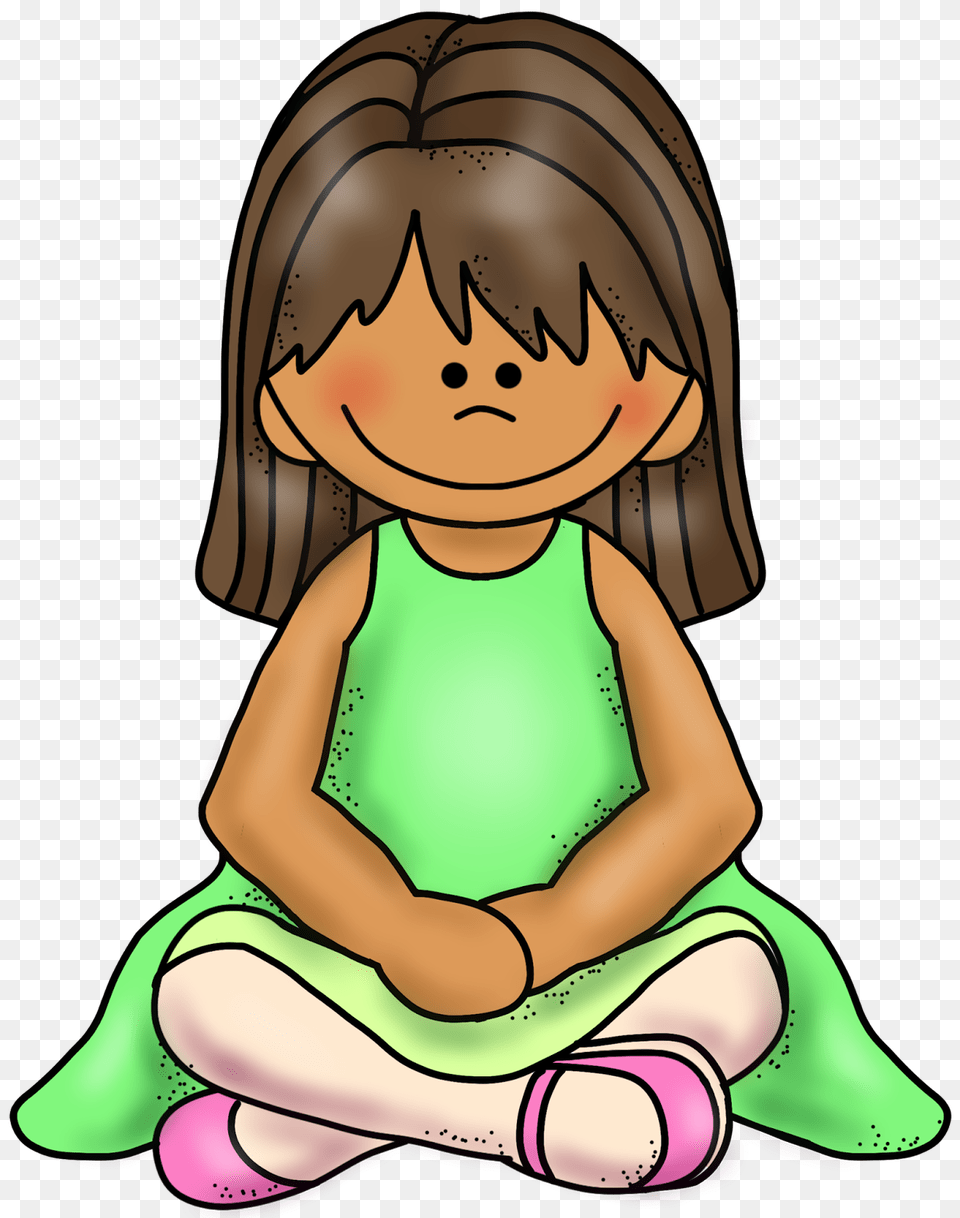 Student Sitting Criss Cross Clipart Loadtve, Baby, Person, Face, Head Free Png Download