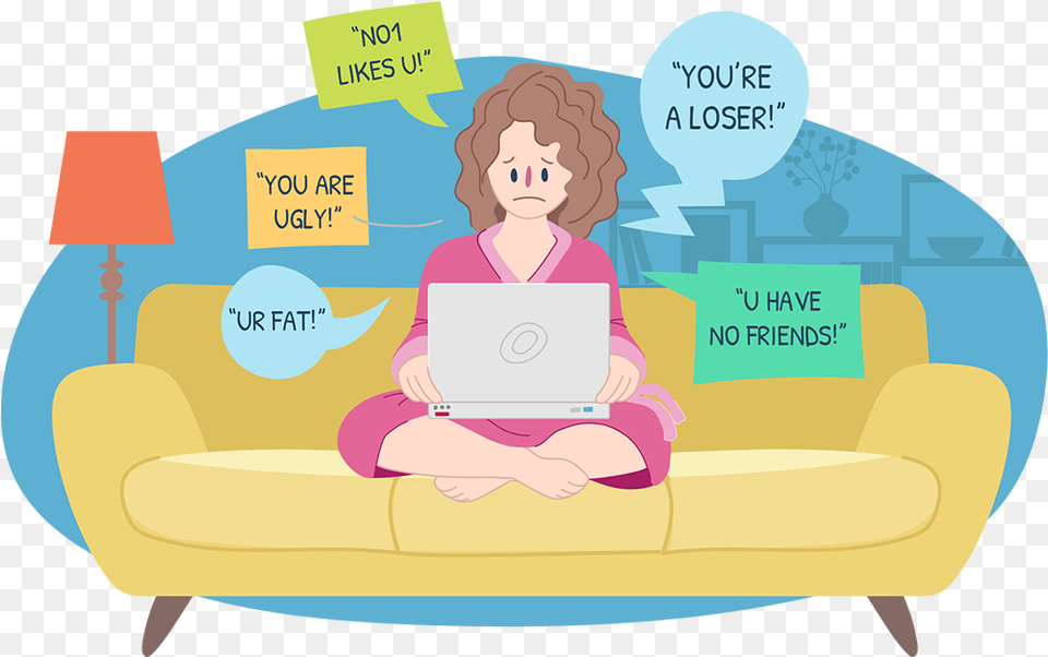 Student Talking To Parent About Cyberbully U0026 Does Cyberbullying Look Like, Furniture, Book, Comics, Publication Free Png