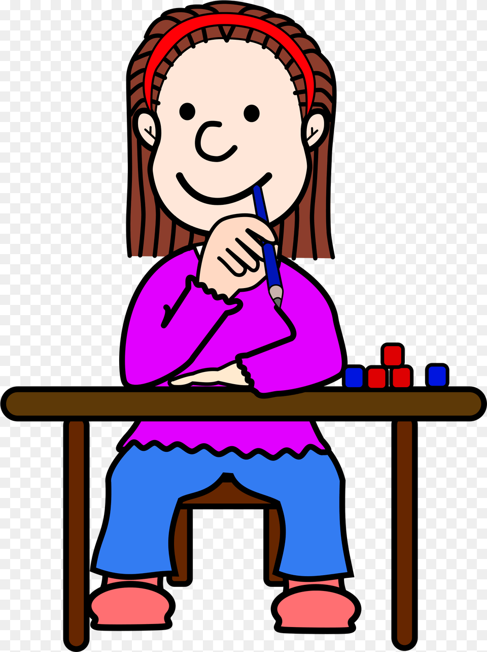 Student Thinking Clipart, Baby, Person, Face, Head Png Image
