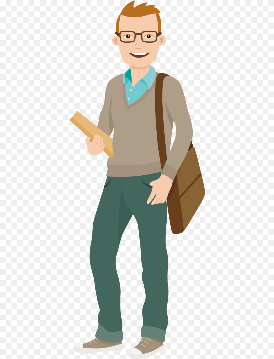 Student University College Cartoon Clip Art College Students Clipart, Pants, Person, Reading, Clothing Free Png