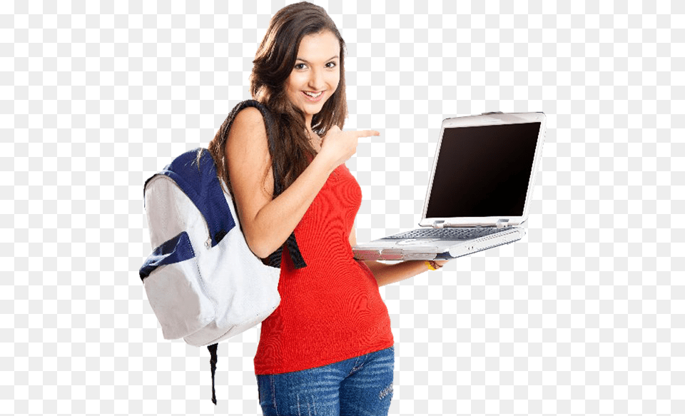 Student With Computer, Pc, Laptop, Electronics, Adult Png