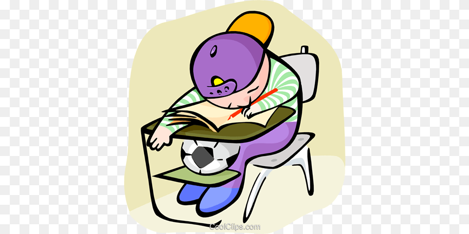 Student Writing In Class Royalty Vector Clip Art Illustration, Person, Reading, Baby, Chair Png