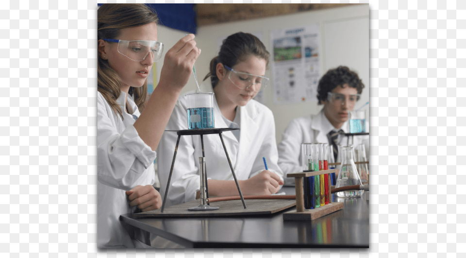 Students In A Science Lab, Clothing, Coat, Teen, Person Free Png Download