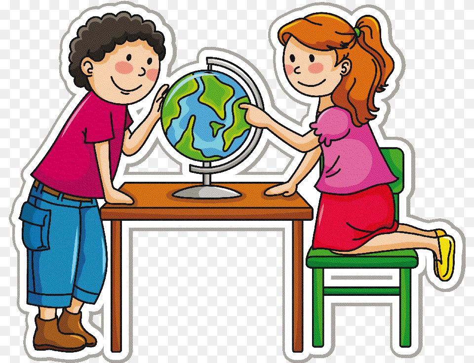 Students Learning Cartoon, Baby, Person, Astronomy, Planet Png Image