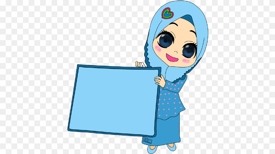 Studies Clipart Doodle Gambar Bingkai Kartun Muslimah, Baby, Person, Face, Head Png