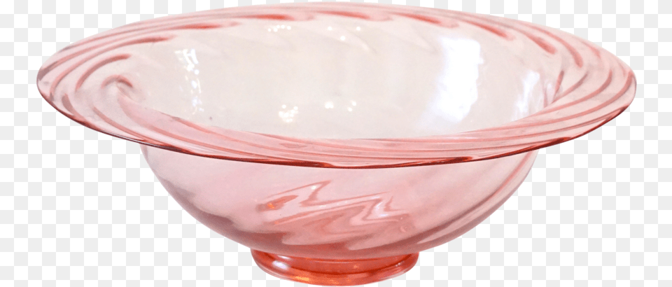 Studio Akj Antique Pink Glass Swirl Center Bowl, Soup Bowl, Pottery, Mixing Bowl, Plate Png