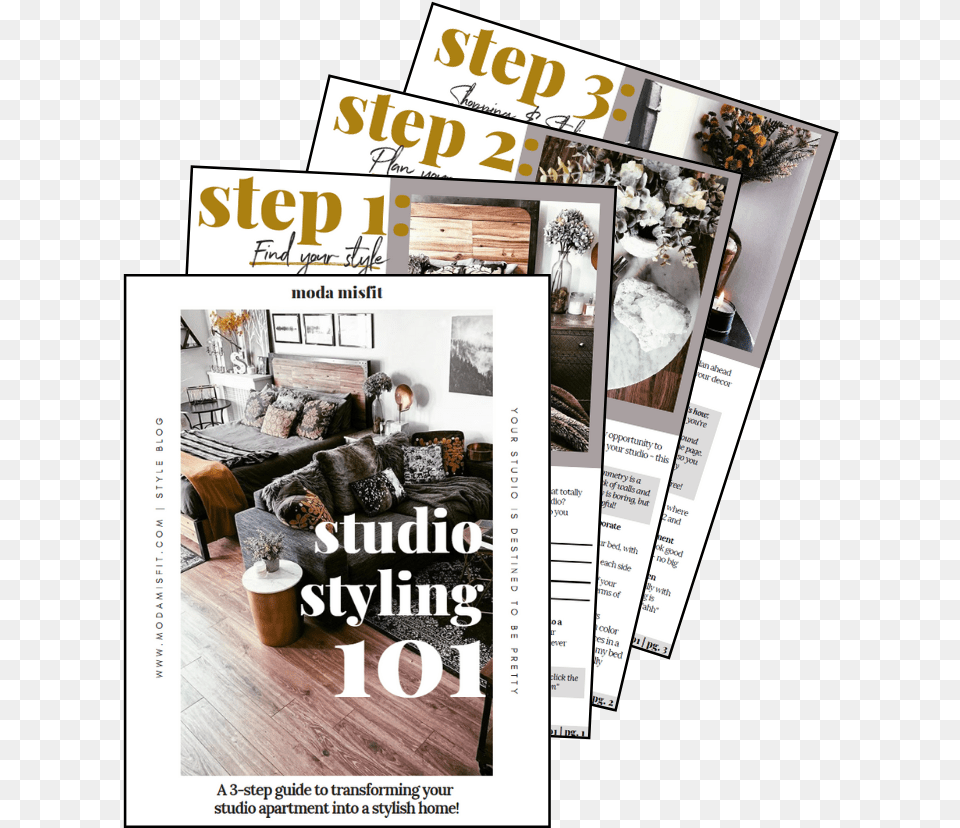 Studio Apartment Styling Flyer, Advertisement, Poster, Couch, Furniture Free Png