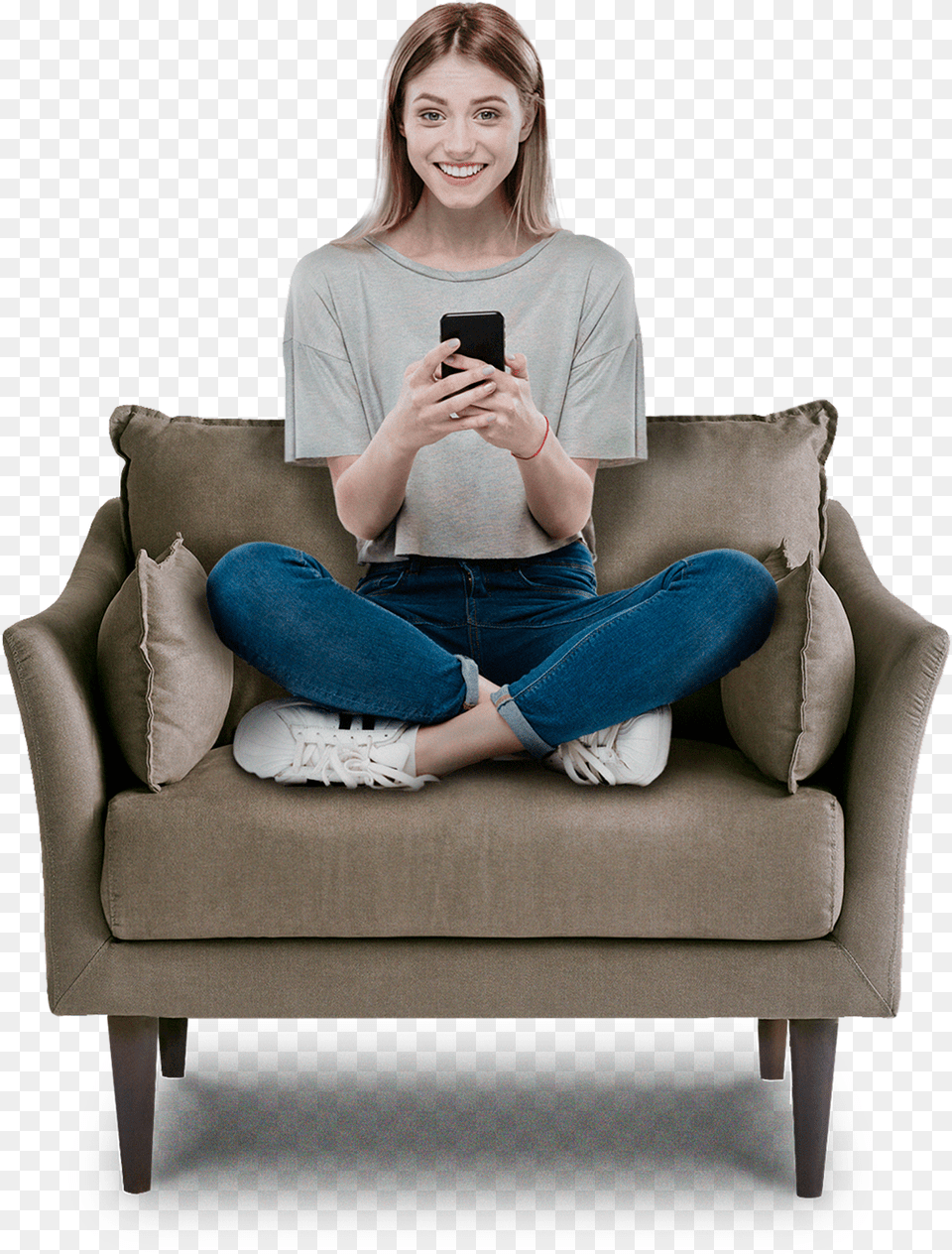 Studio Couch, Sitting, Person, Furniture, Adult Png Image
