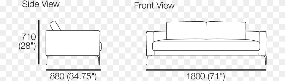 Studio Couch, Furniture Free Transparent Png