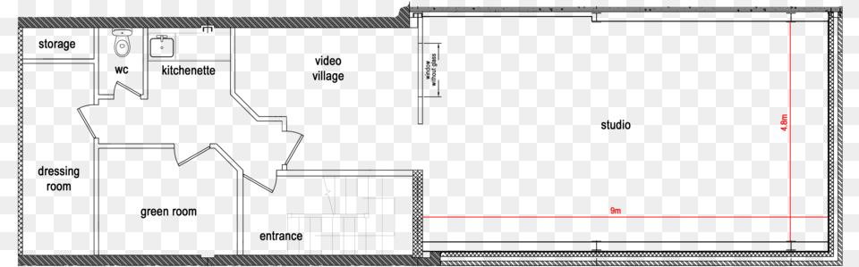 Studio Floorplan Video Studio Dimensions, Chart, Plot, Text Png Image