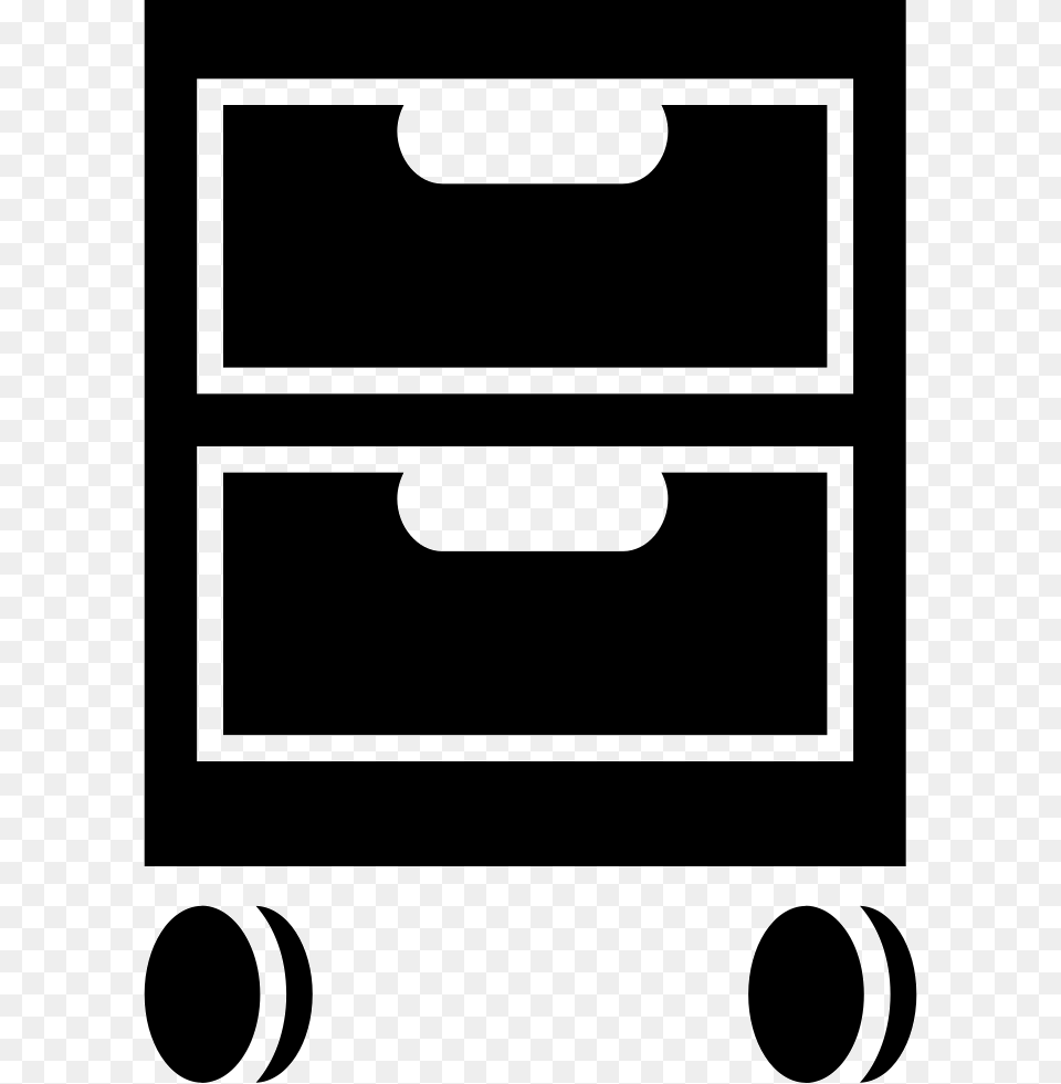Studio Furniture Of Two Drawers On Wheels Circle, Drawer, Stencil, Cabinet Png Image