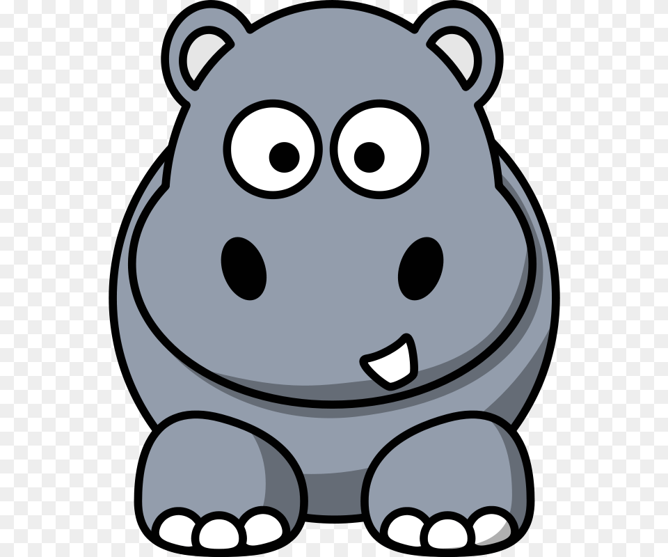 Studiofibonacci Cartoon Hippo, Animal, Bear, Mammal, Wildlife Free Png Download