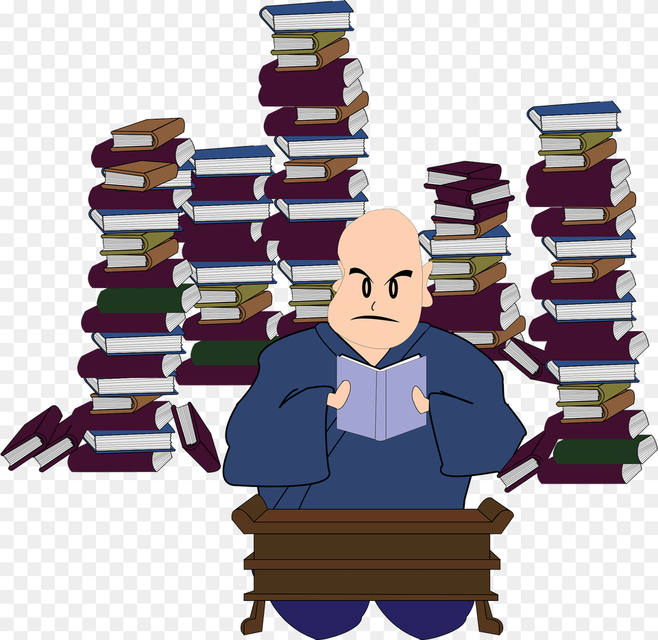 Study Clipart, Book, Indoors, Library, Person Free Transparent Png