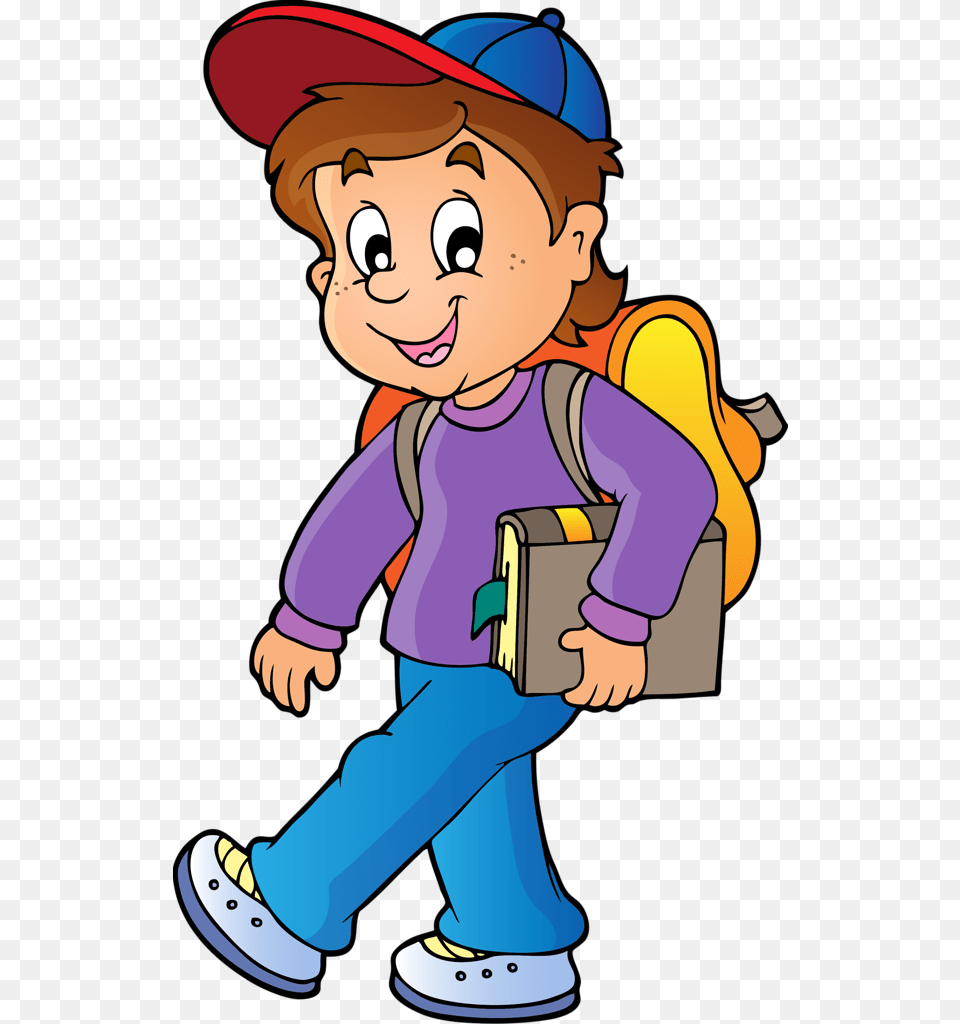 Study Clipart Study Timetable Boy Walking To School Clipart, Baby, Person, Face, Head Free Transparent Png