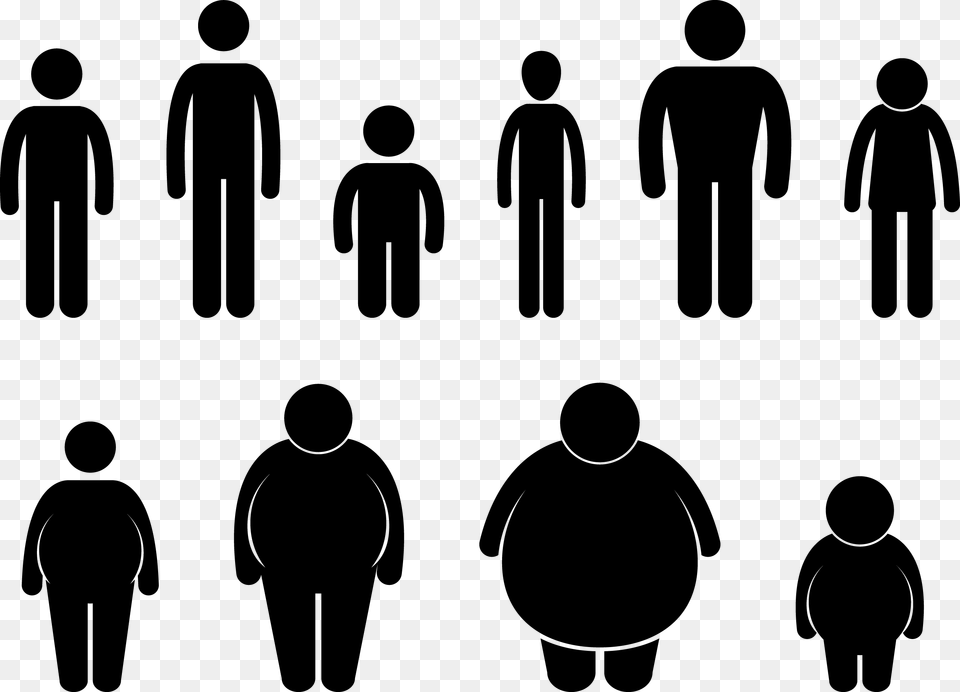 Study Shows Short Men And Overweight Women Have Lower Salaries, Silhouette, Adult, Male, Man Free Transparent Png
